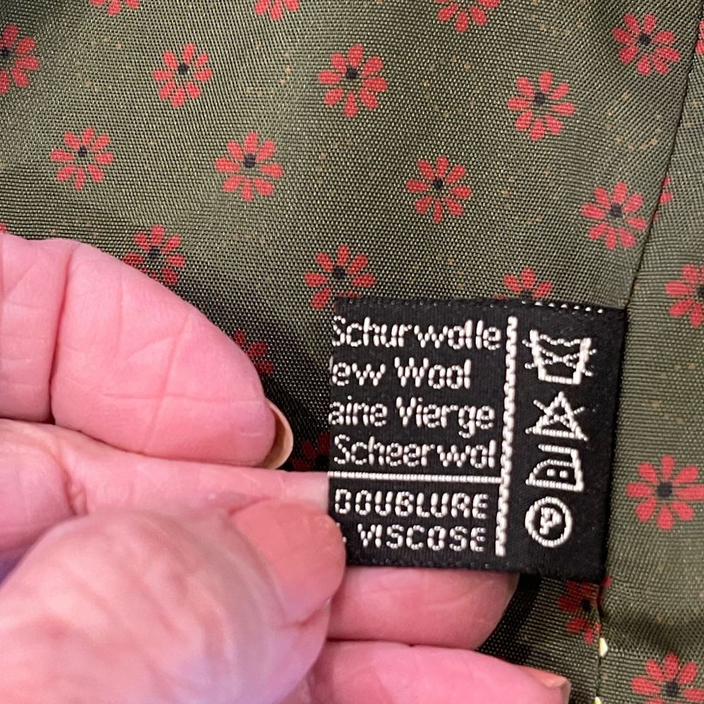 Vintage Erzherzog Johann Loden Green Wool Embroidered Blazer Size 38 (Small) - Picture 6 of 16